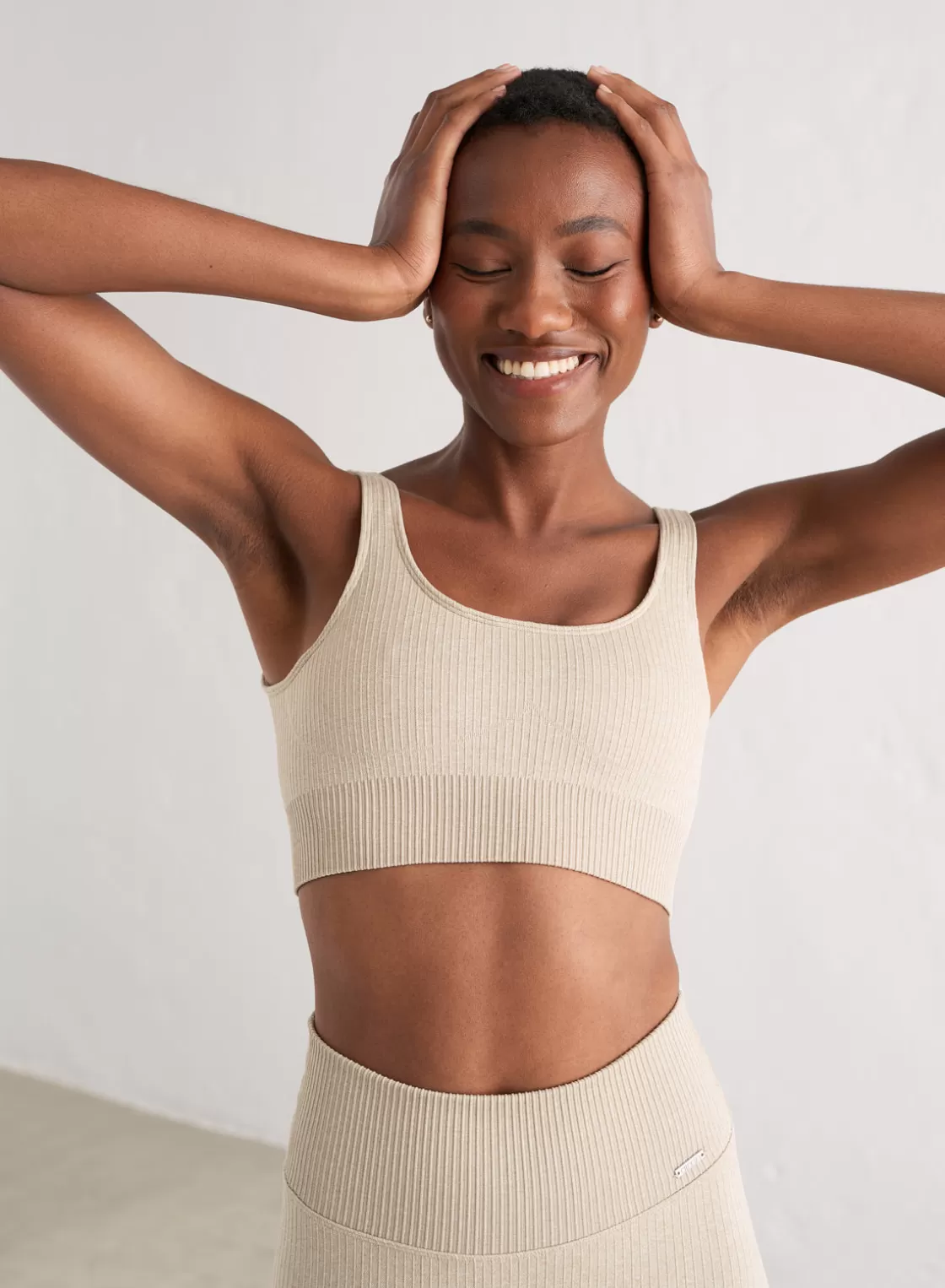 AIM’N Ribbed Seamless Bra Beige Sale