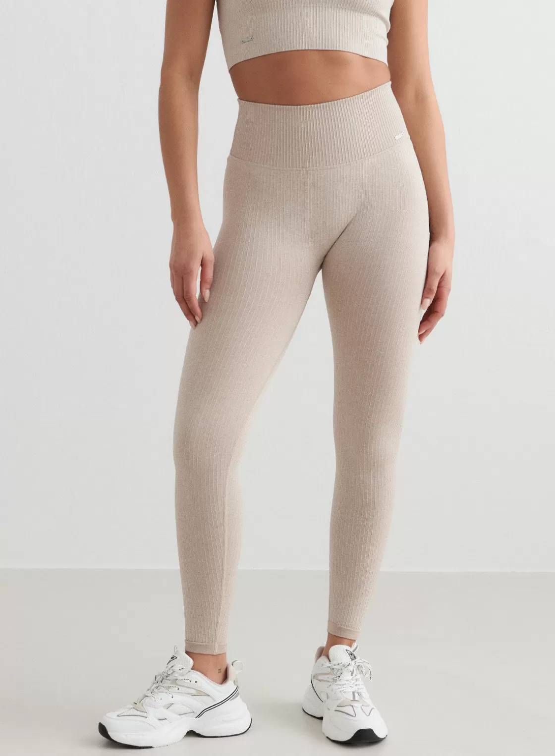 AIM’N Ribbed Seamless Tights Beige Clearance