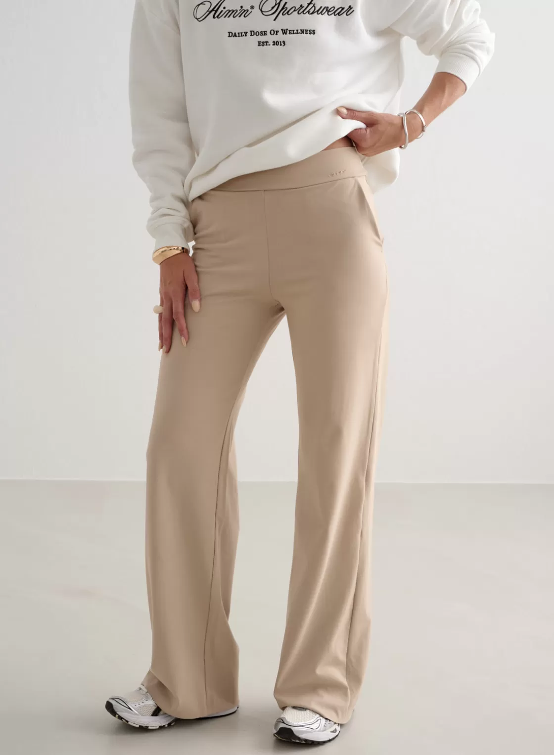 AIM’N Sense Wide Pants Beige Discount