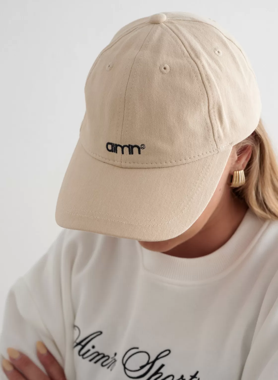 AIM’N Small Logo Cap Beige Cheap