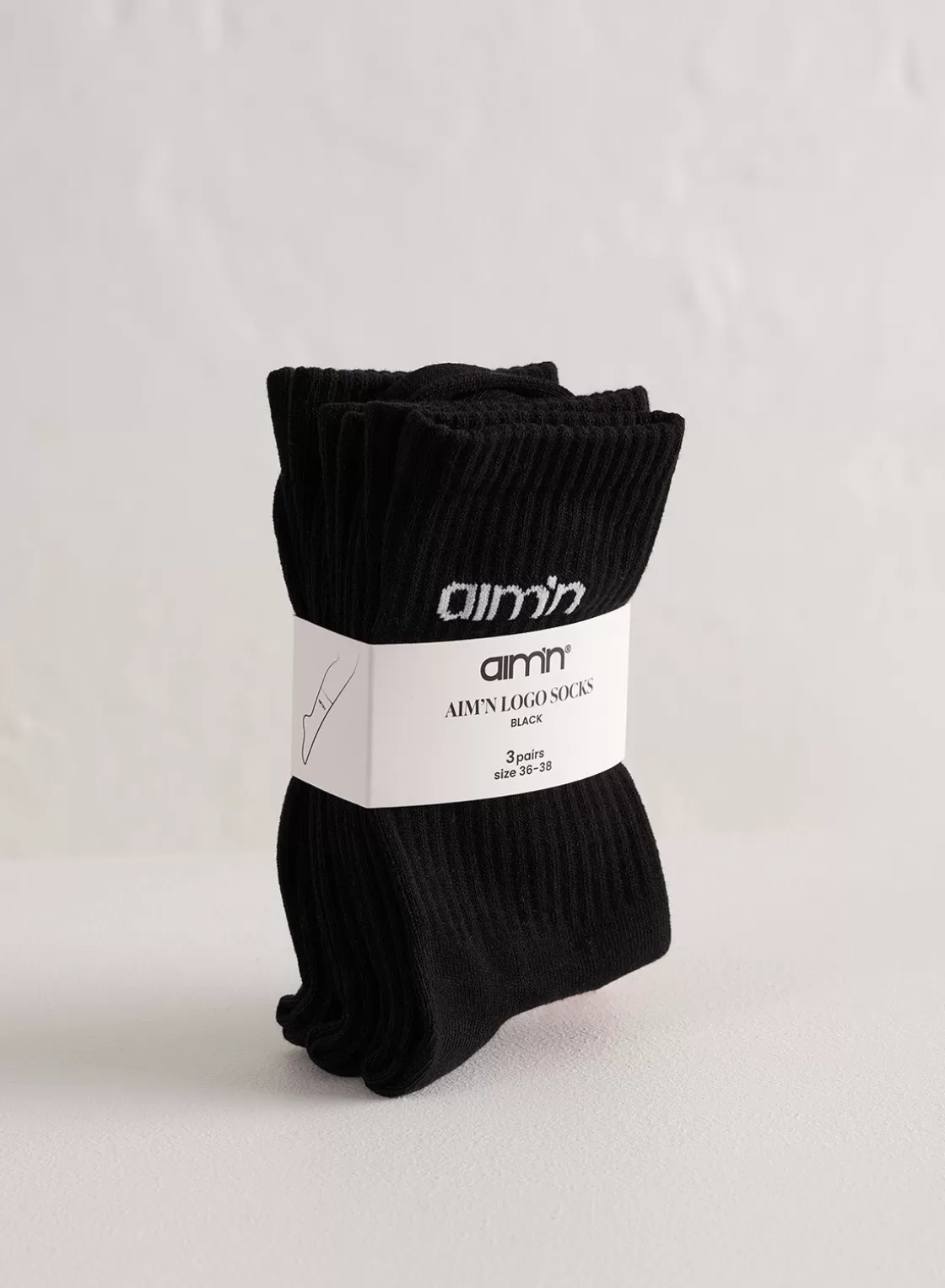 AIM’N Aim'n Logo Socks 3-pack Black Cheap