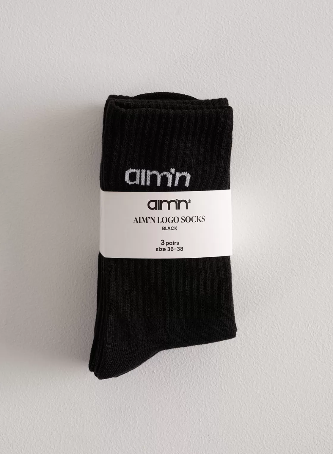 AIM’N Aim'n Logo Socks 3-pack Black Cheap