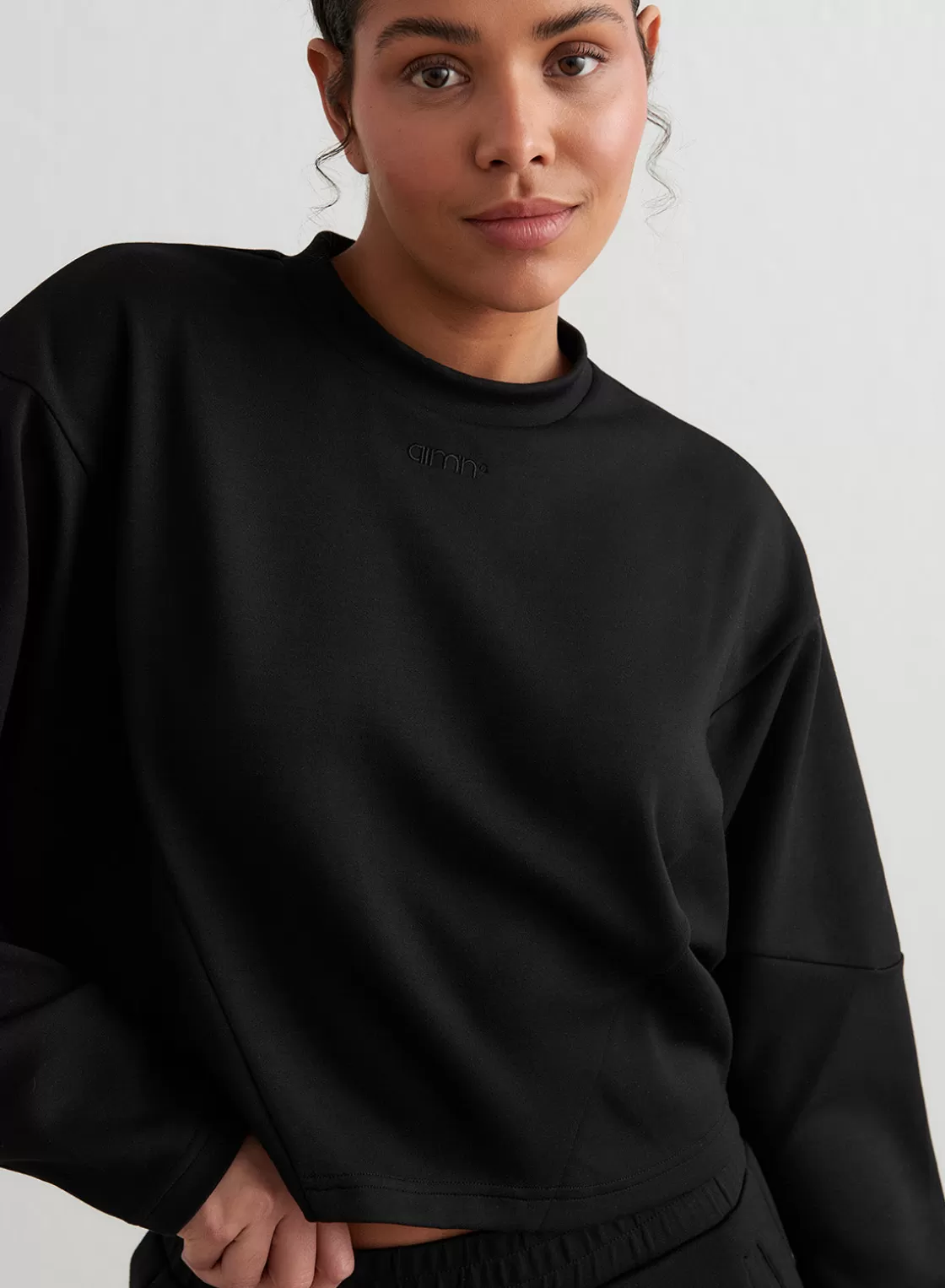 AIM’N Comfy Block Sweatshirt Black Flash Sale