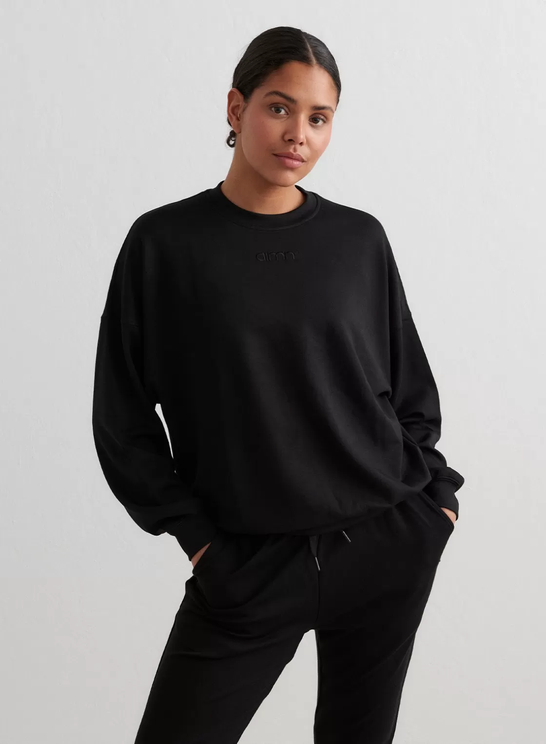 AIM’N Comfy Sweatshirt Black New