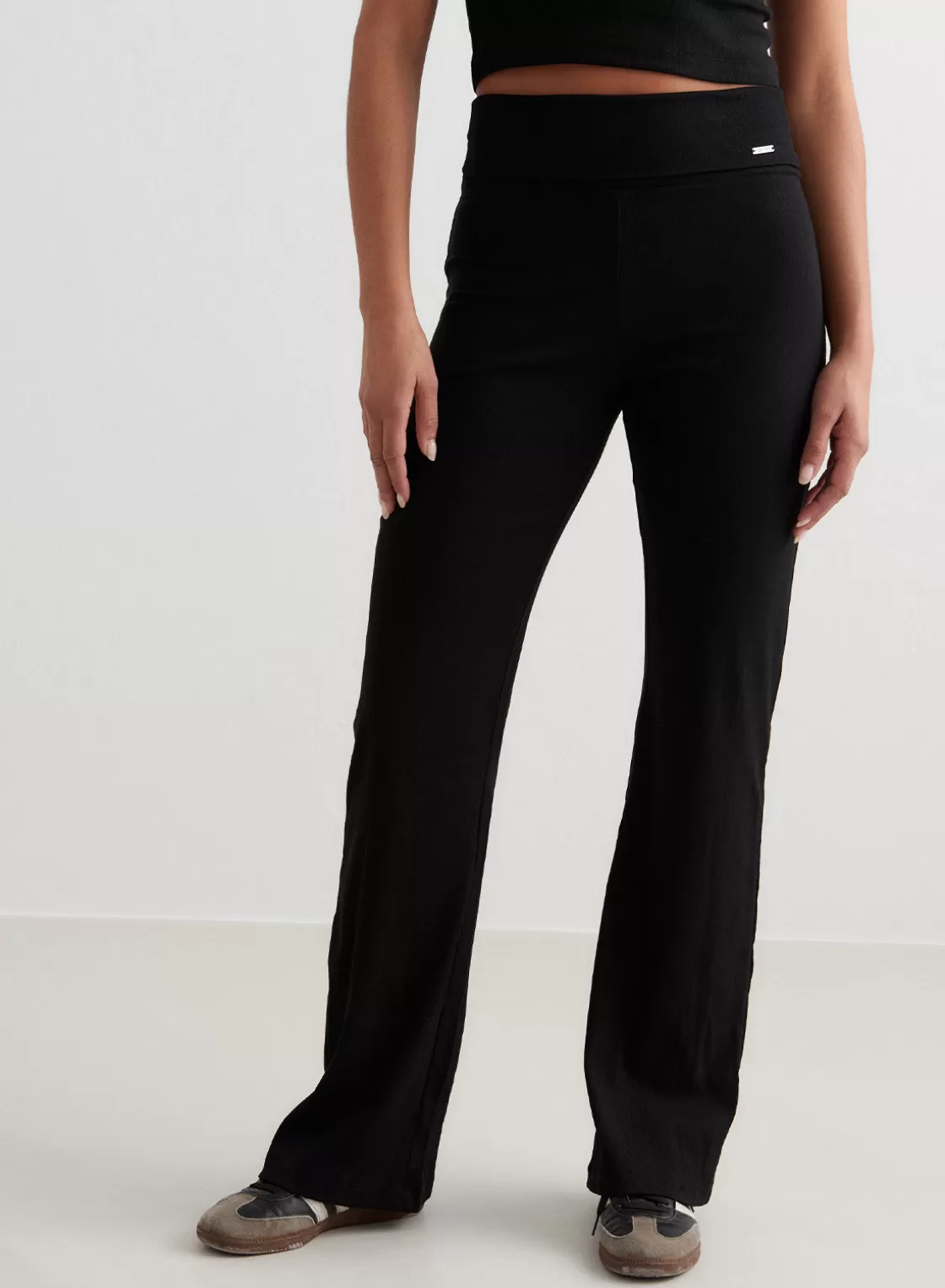 AIM’N Ease Ribbed Pants Black Fashion