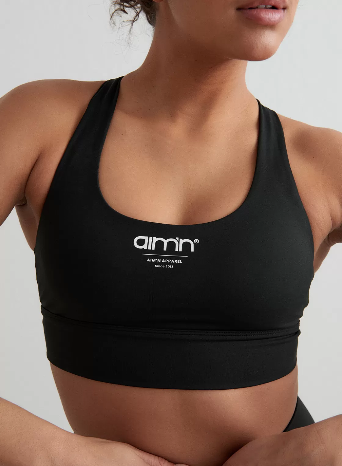 AIM’N Edge Core Racerback Bra Black New