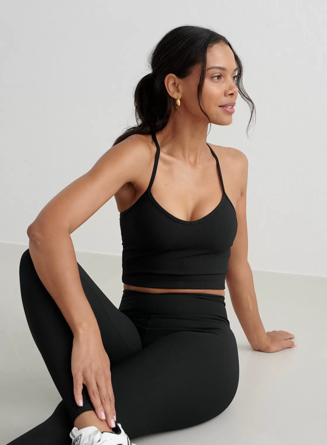 AIM’N Ribbed Performance Bralette Black Discount