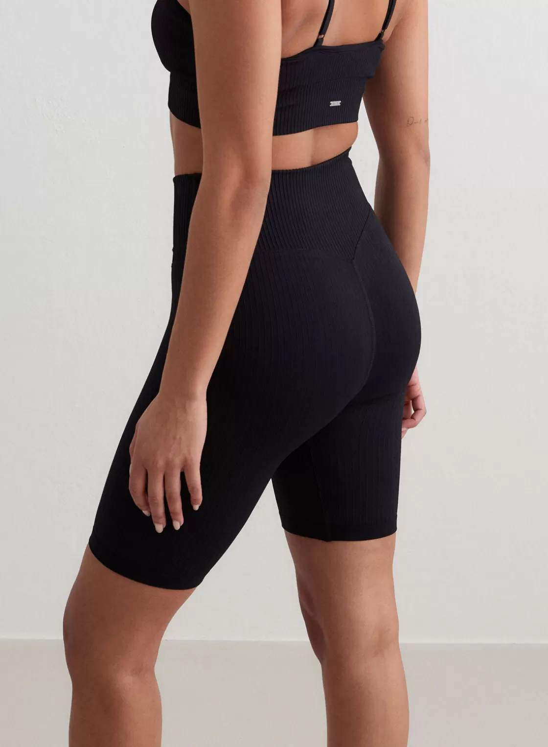 AIM’N Ribbed Seamless Biker Shorts Black Fashion