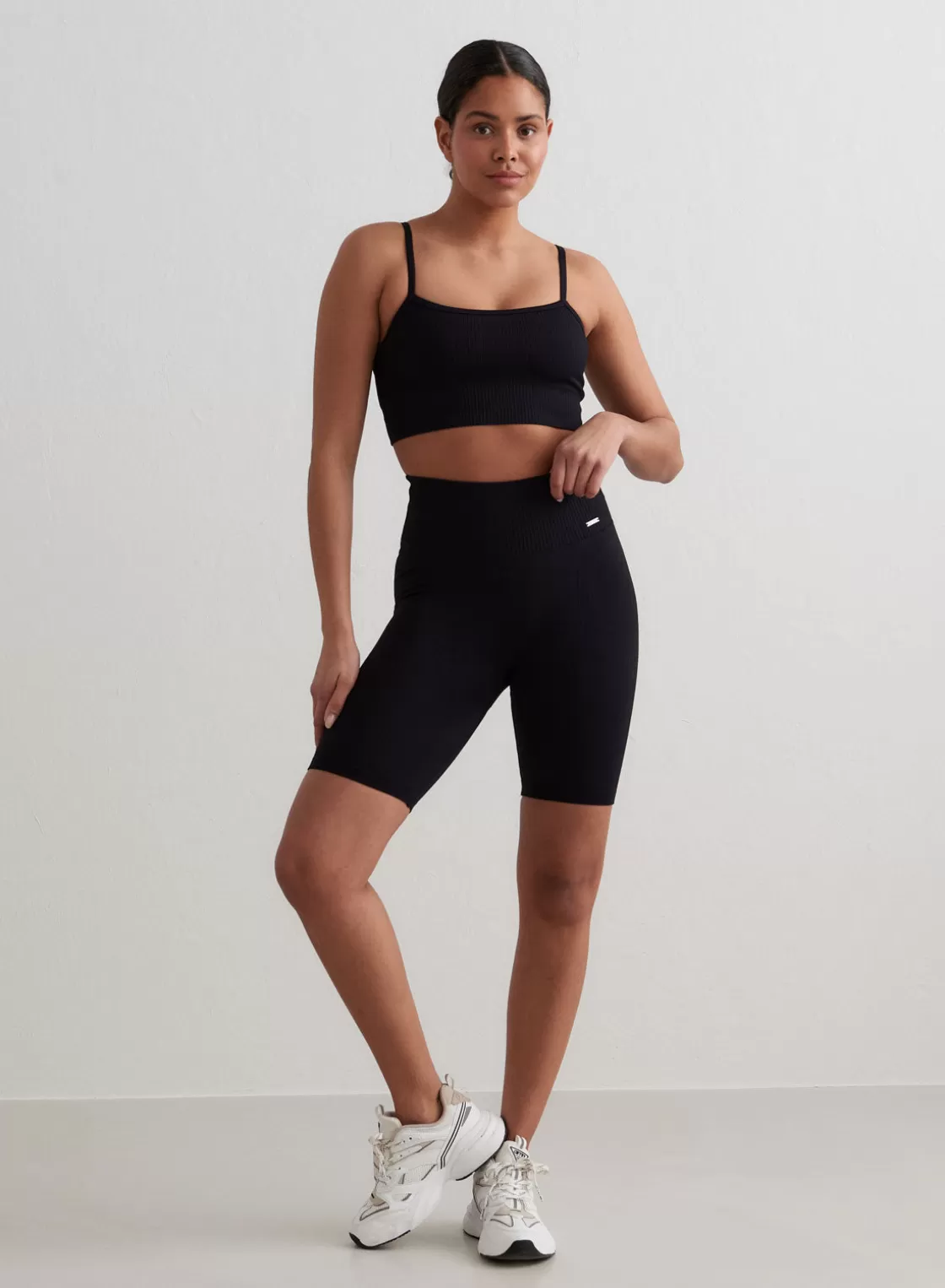 AIM’N Ribbed Seamless Biker Shorts Black Fashion