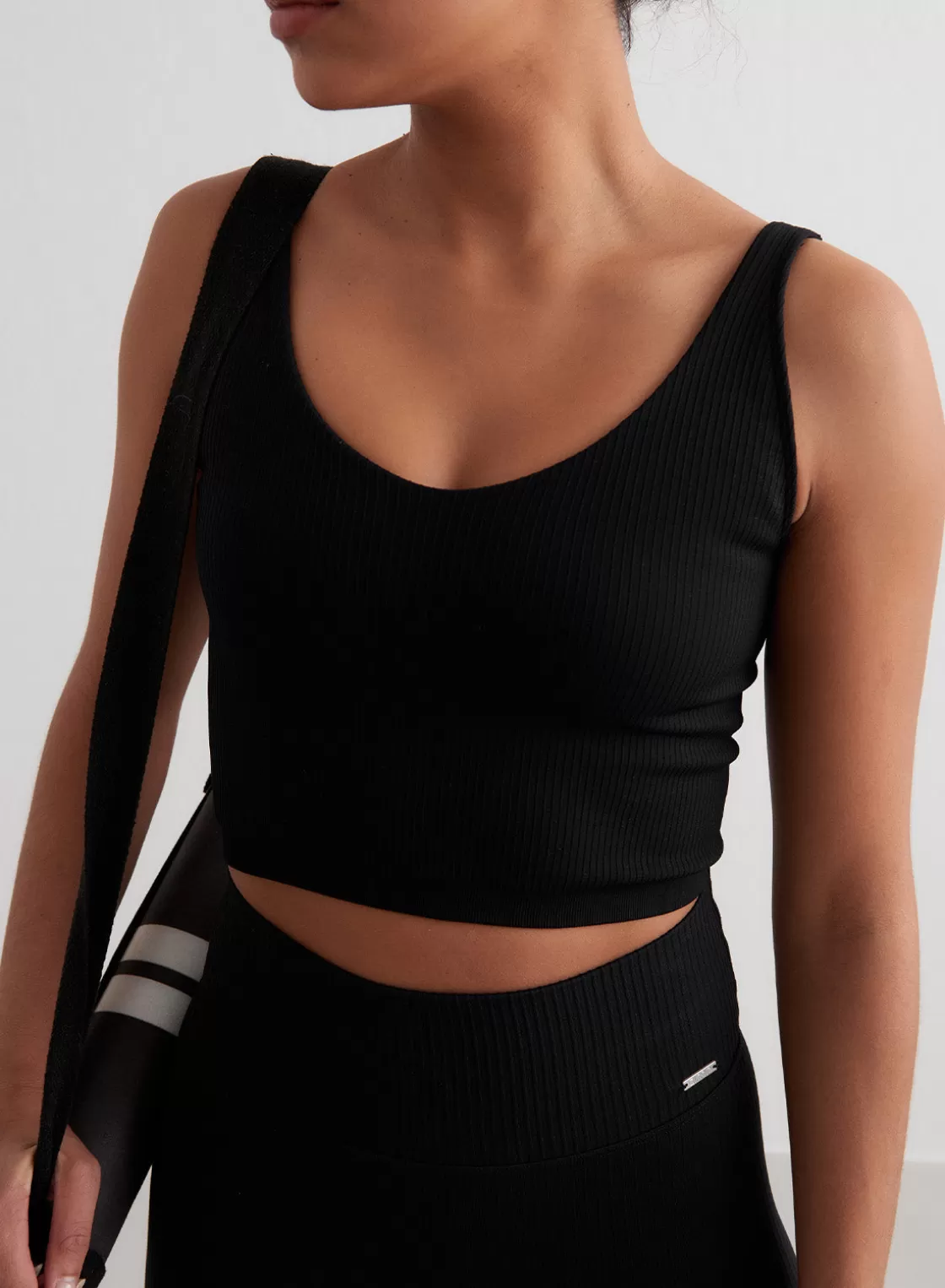 AIM’N Ribbed Seamless Bralette Black Shop