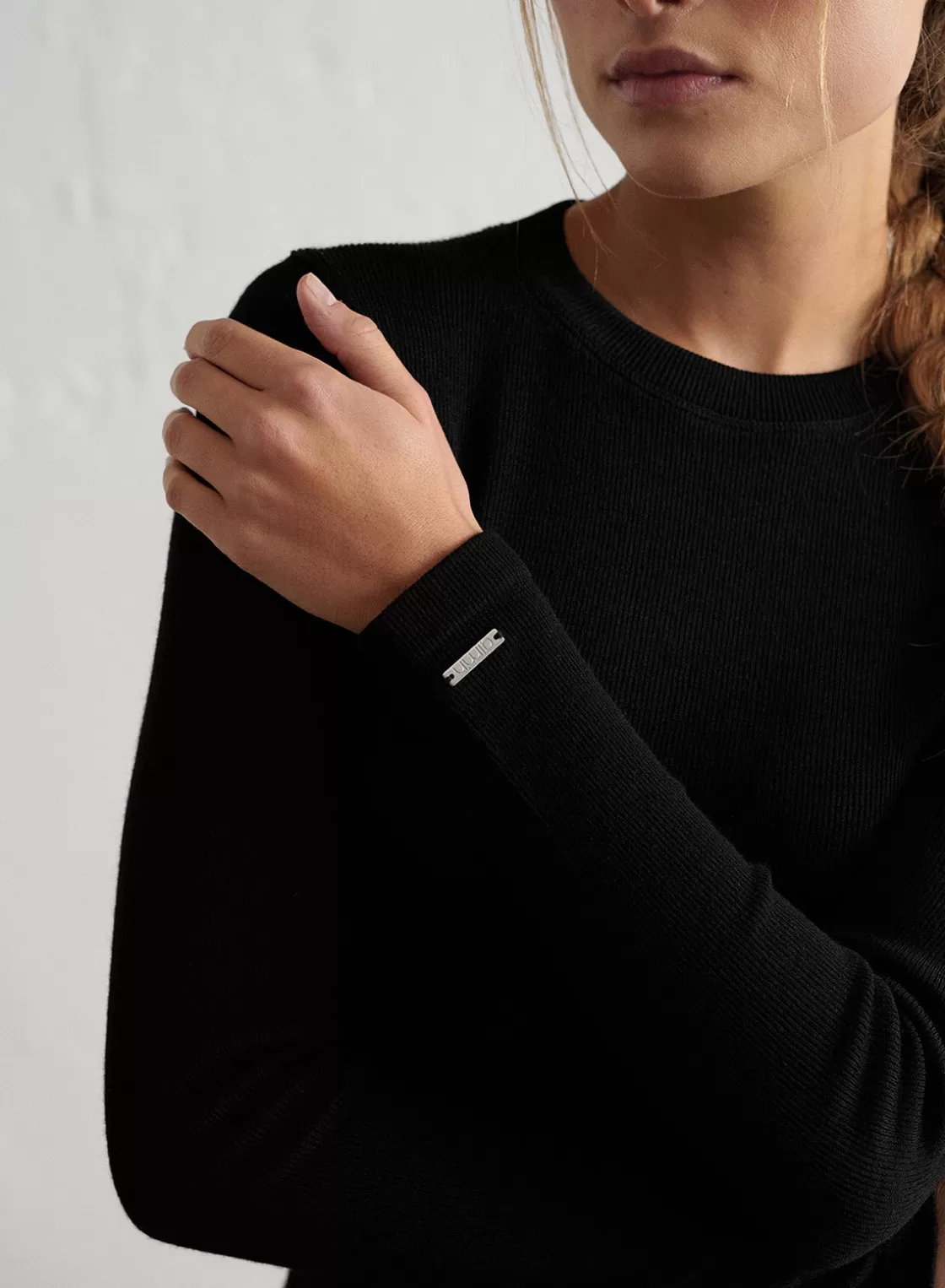 AIM’N Ribbed Wool Long Sleeve Black Online