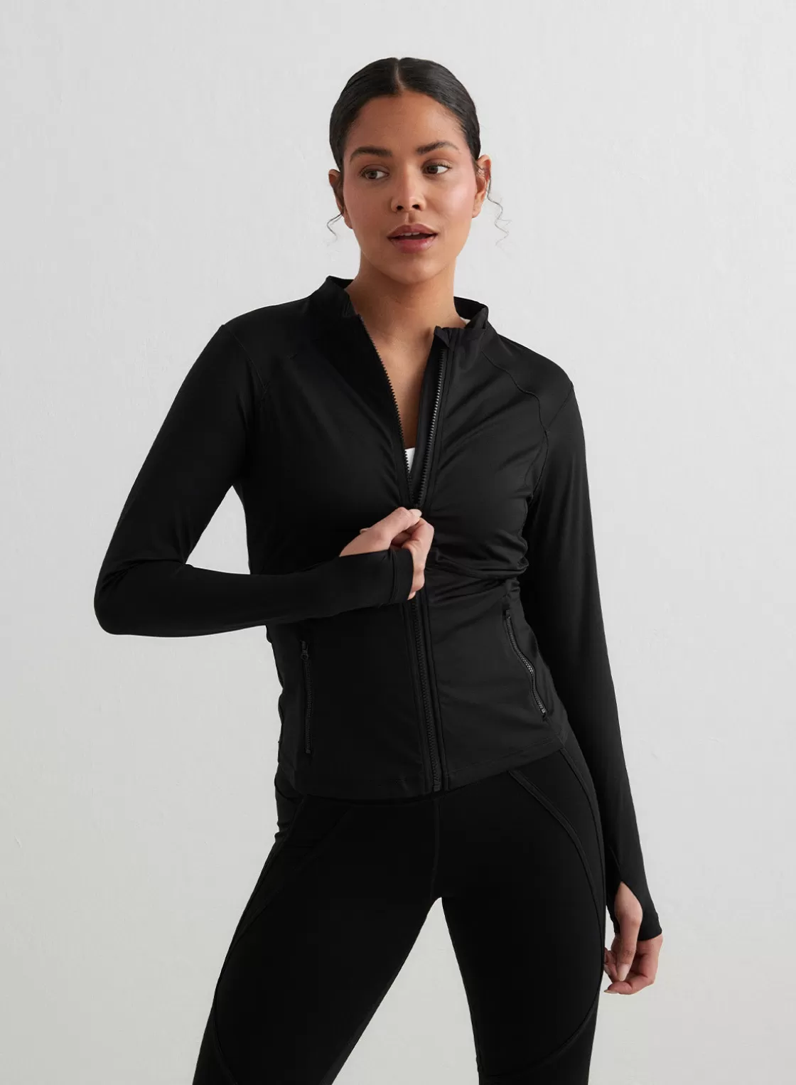 AIM’N Black Sculpting Zip Jacket Outlet