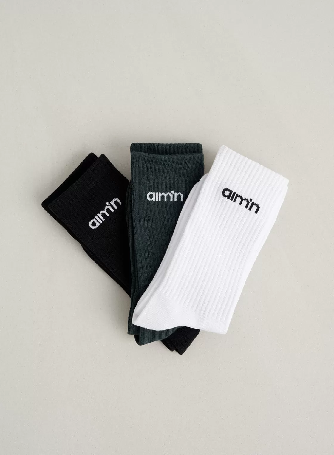 AIM’N Aim'n Logo Socks 3-pack Deep emerald Sale