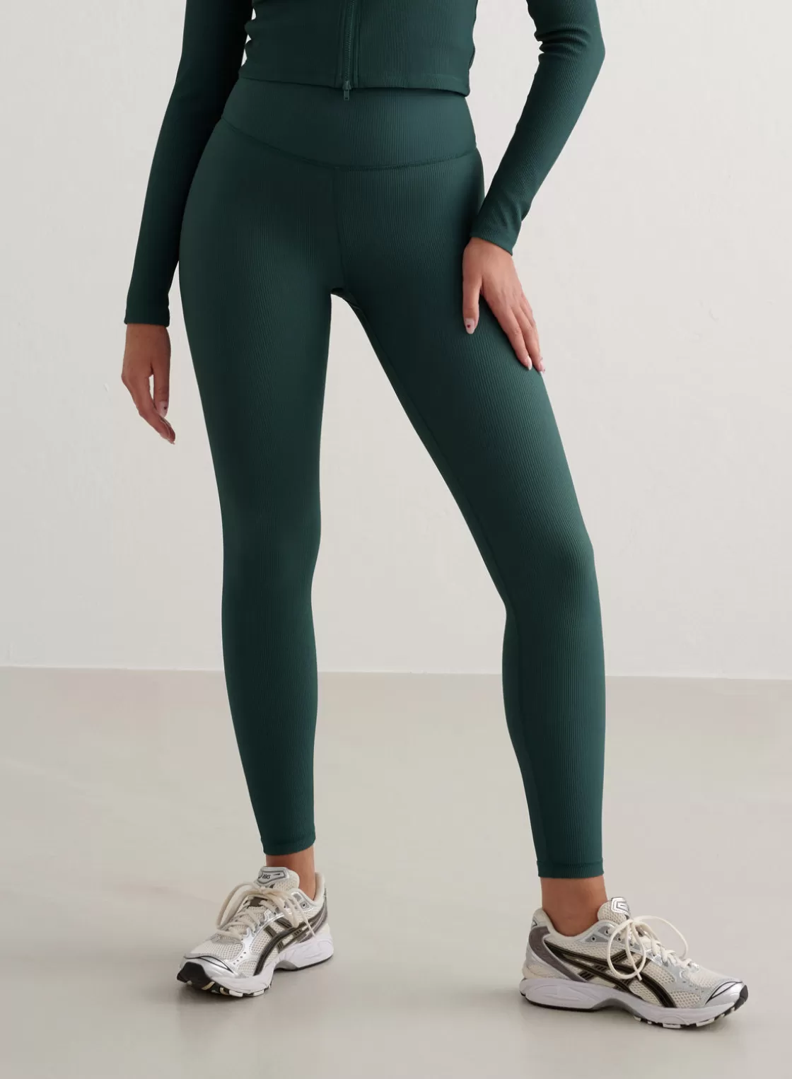 AIM’N Ribbed Performance Tights Deep emerald Discount