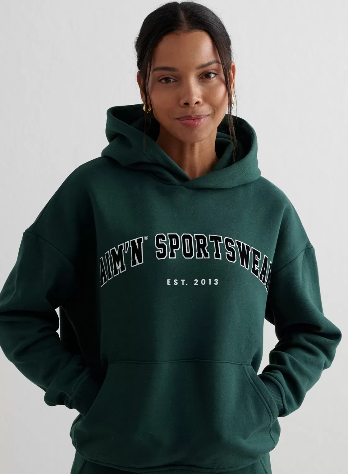 AIM’N Varsity Sweat Hood Deep emerald Best