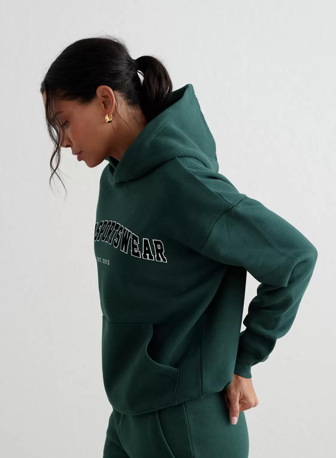 AIM’N Varsity Sweat Hood Deep emerald Best