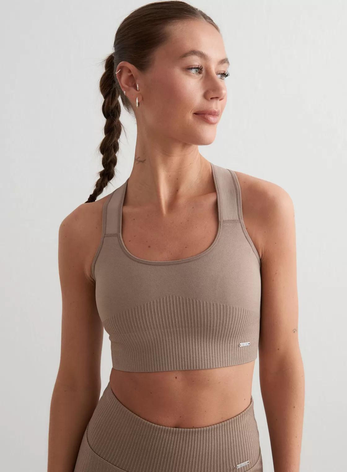 AIM’N High Support Ribbed Bra Espresso Shop