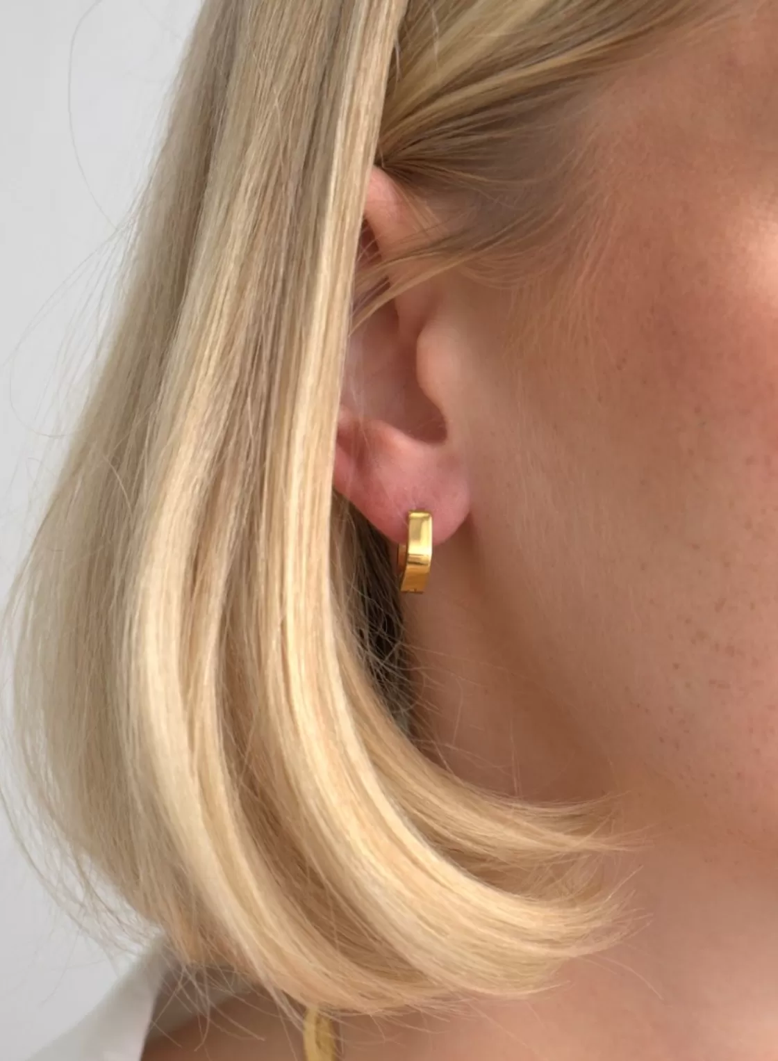 AIM’N Waterproof Angle Hoop Earrings Gold Online