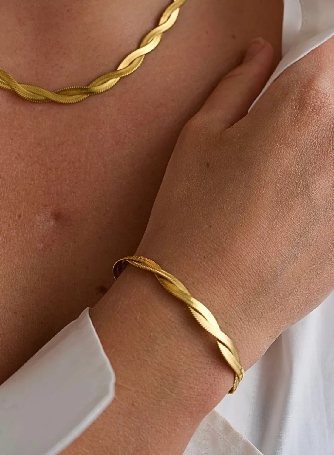 AIM’N Gold Waterproof Braid Bracelet Outlet