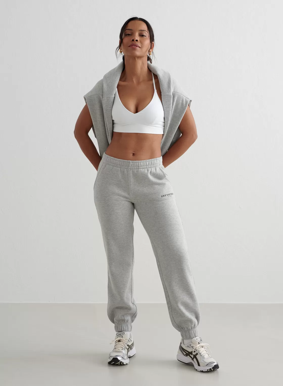 AIM’N Varsity Classic Sweatpants Grey melange Cheap