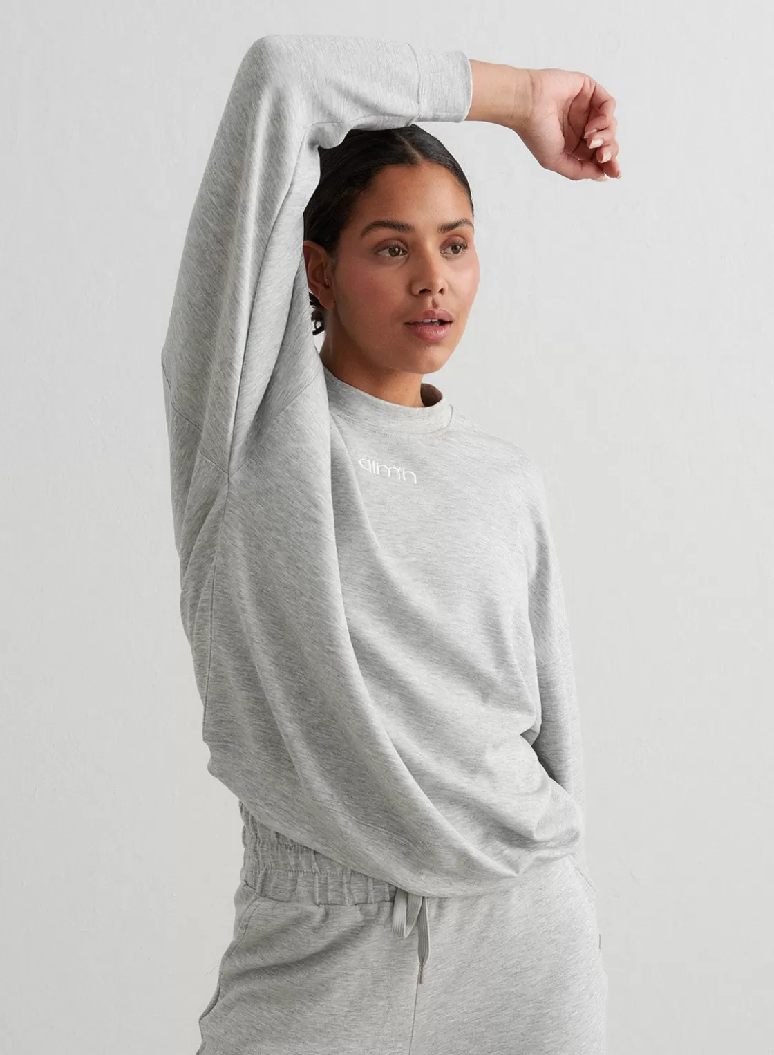 AIM’N Melange Comfy Sweatshirt Light Grey Flash Sale