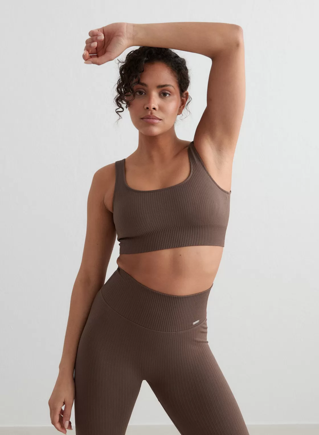 AIM’N Ribbed Seamless Tank Bra Macchiato Best Sale