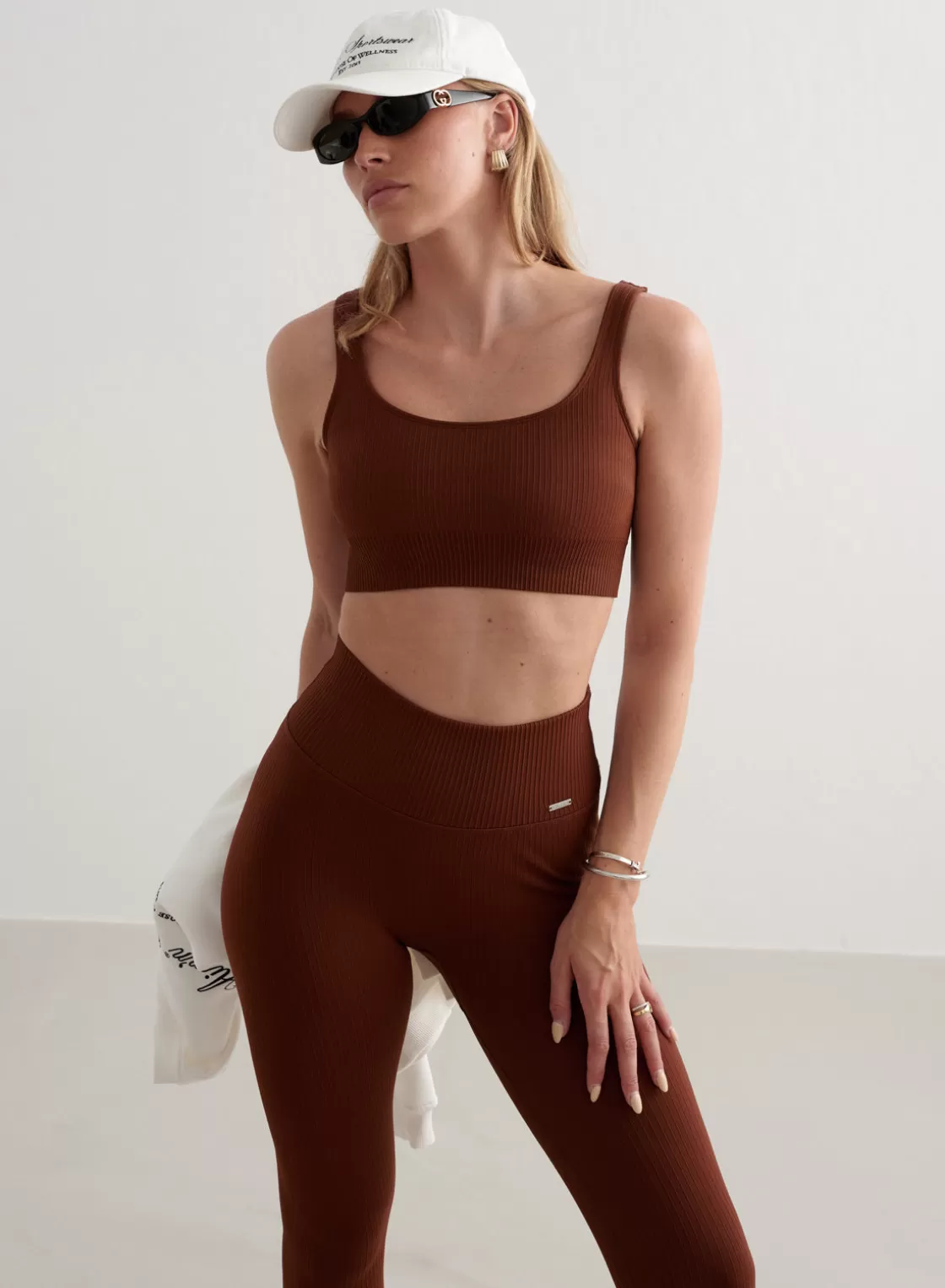 AIM’N Ribbed Seamless Bra Mahogany Best