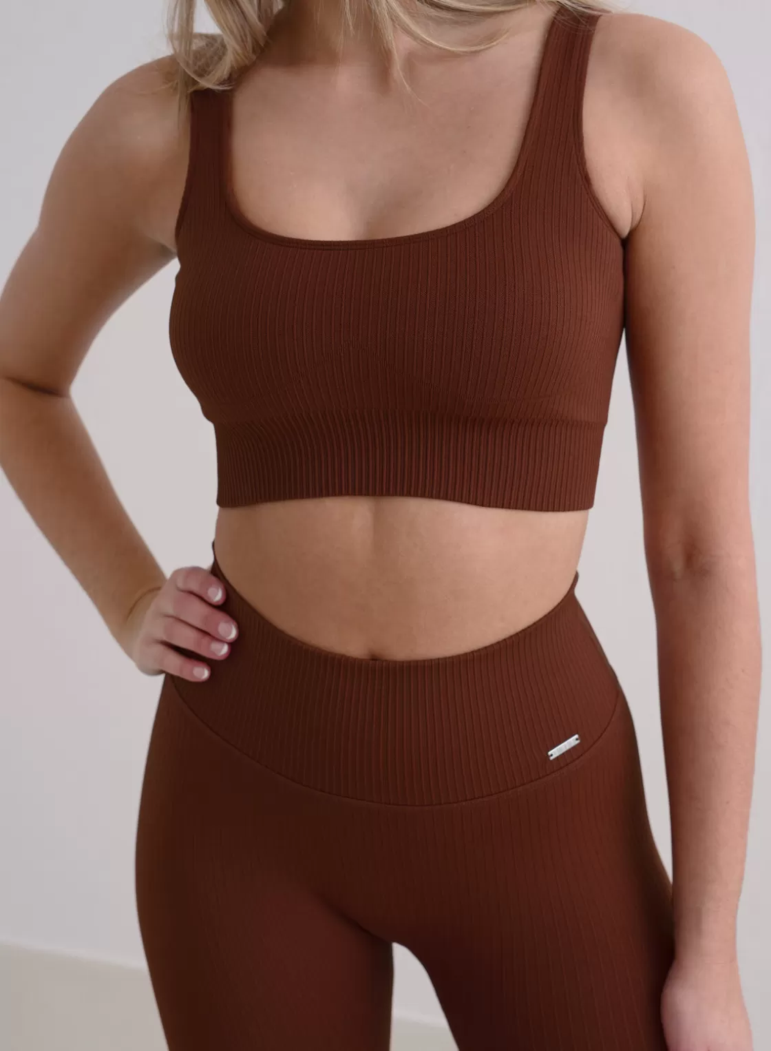 AIM’N Ribbed Seamless Bra Mahogany Best