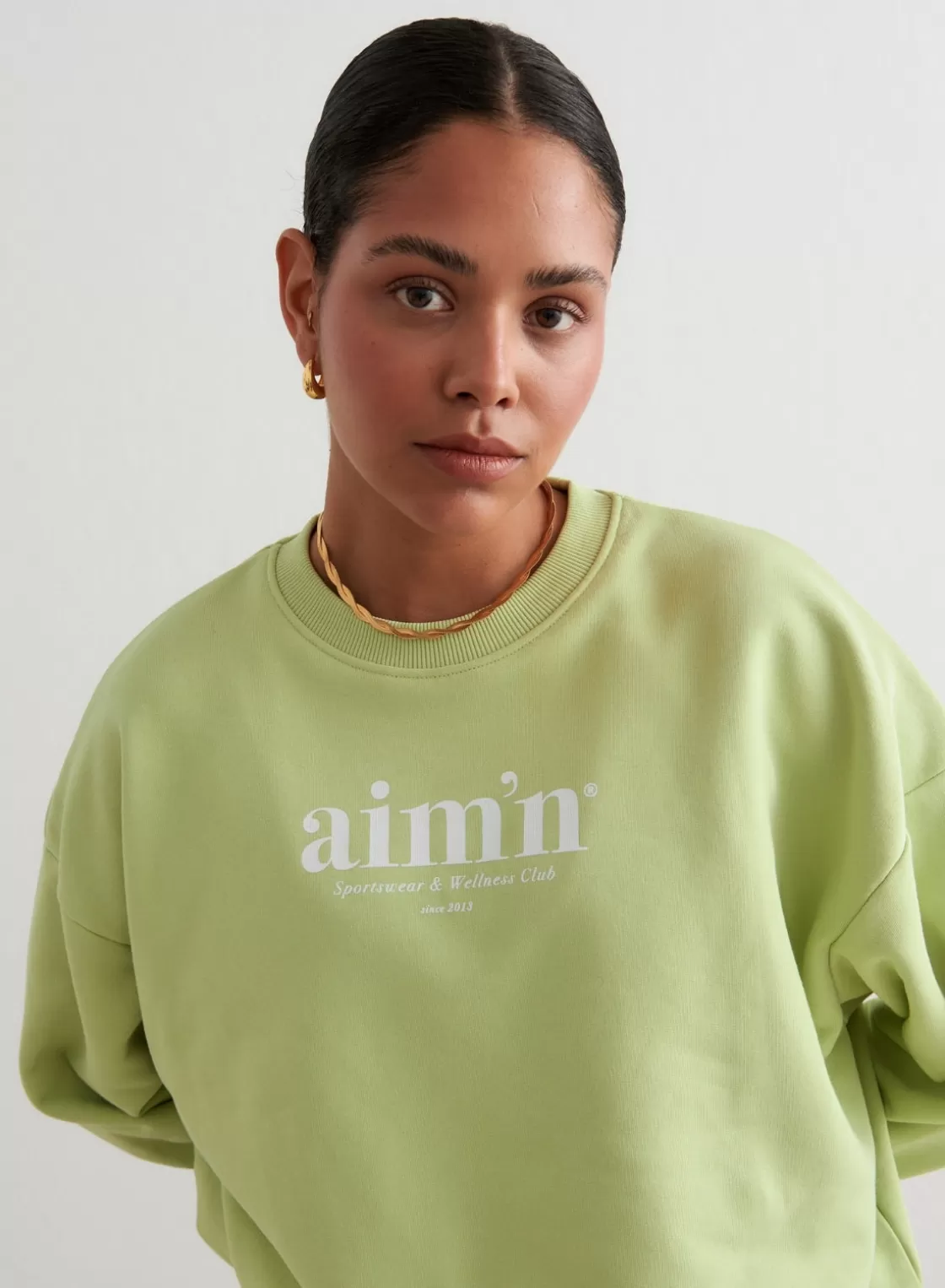 AIM’N Club Terry Sweatshirt Matcha Best Sale