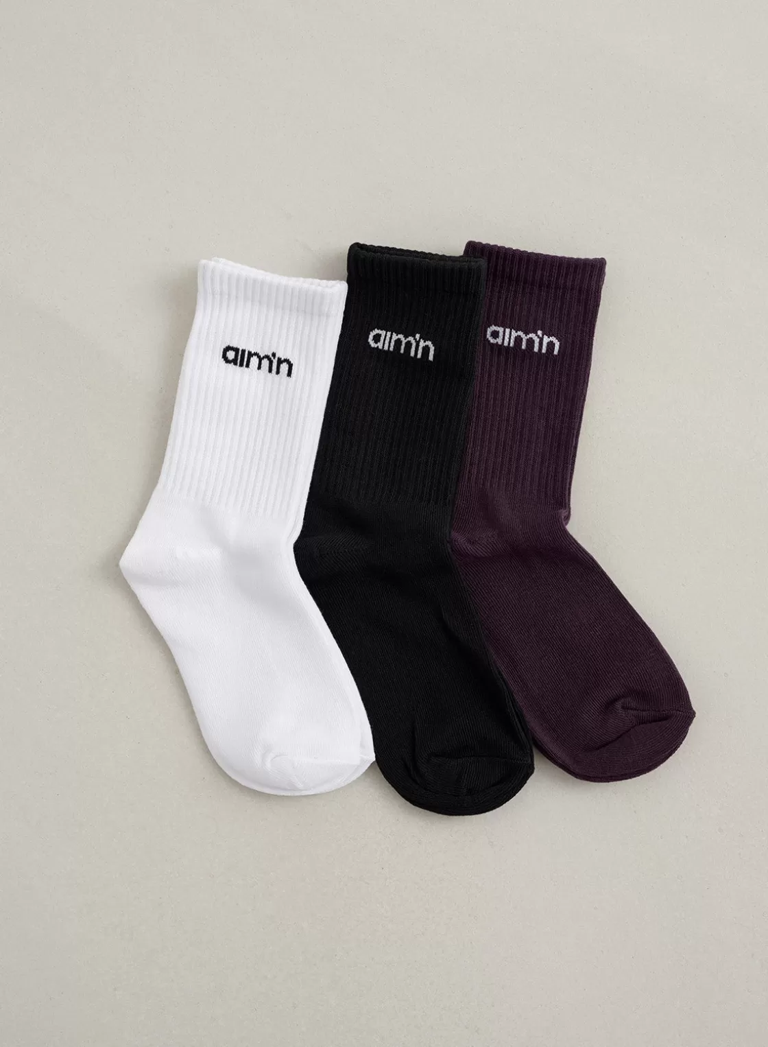 AIM’N Midnight Plum Young Aim'n Logo Socks 3-pack Best