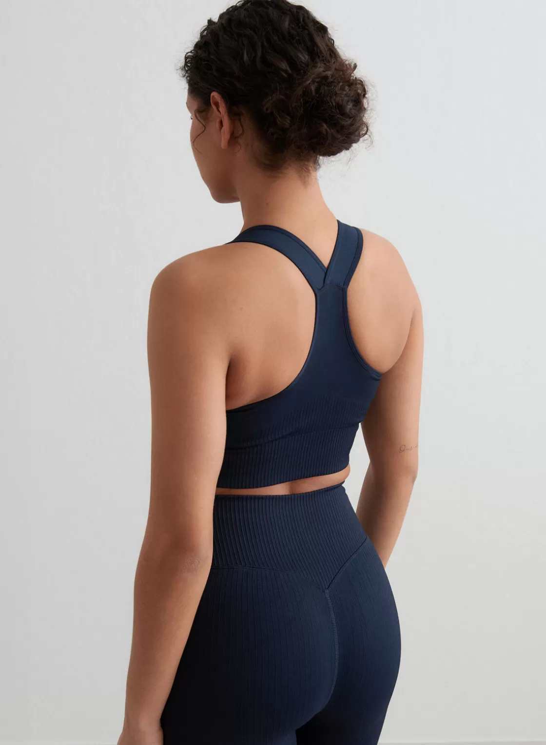 AIM’N High Support Ribbed Bra Navy Hot