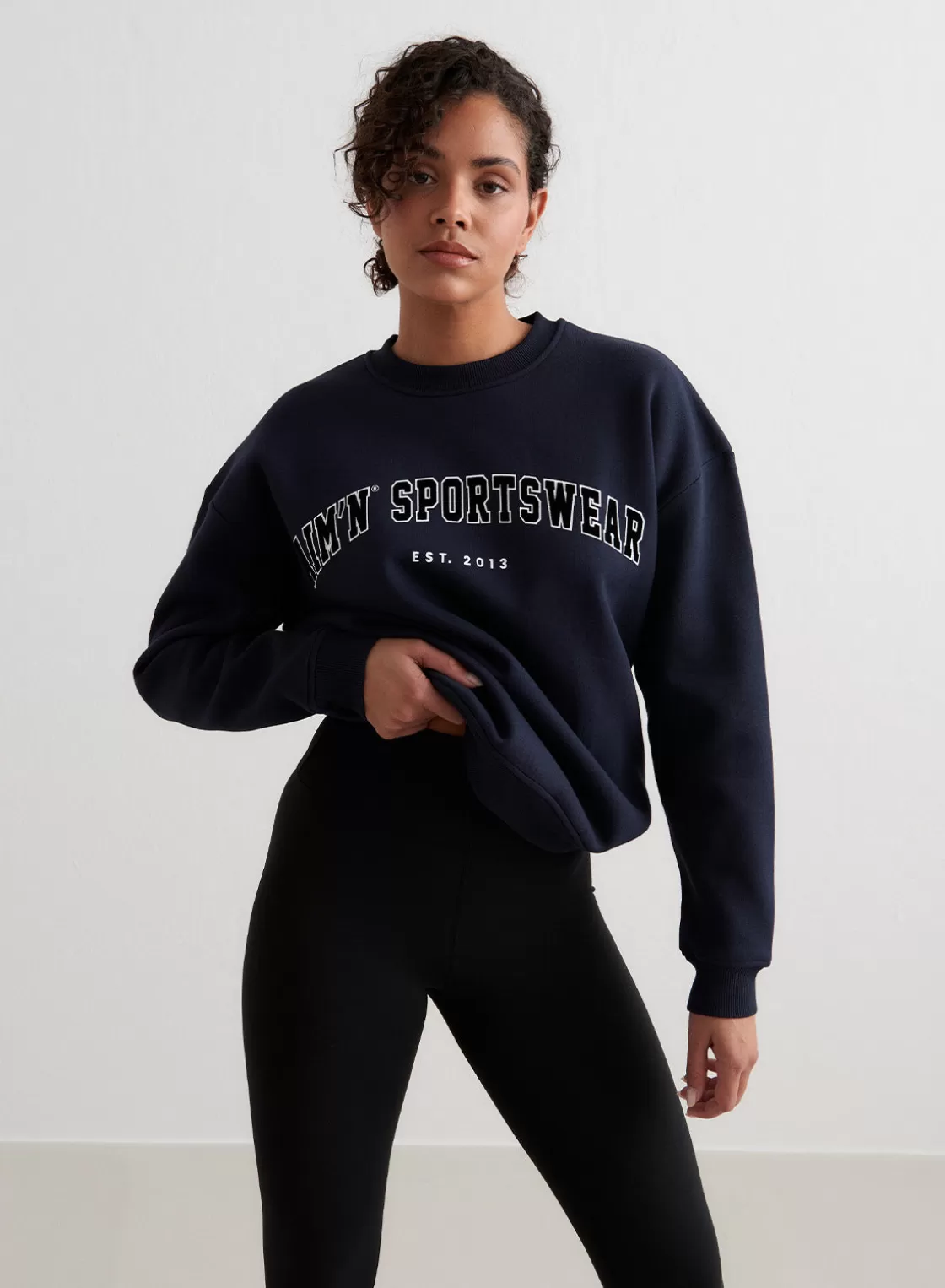 AIM’N Navy Varsity Sweatshirt Cheap