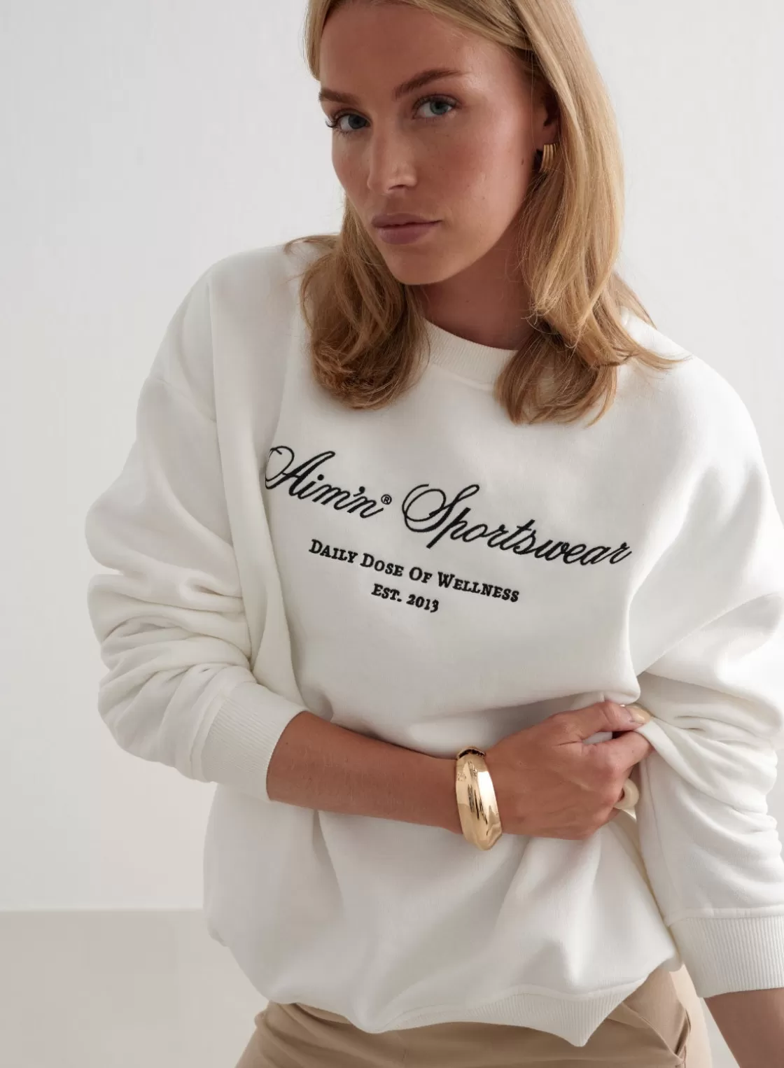 AIM’N Heritage Sweatshirt Off white Discount
