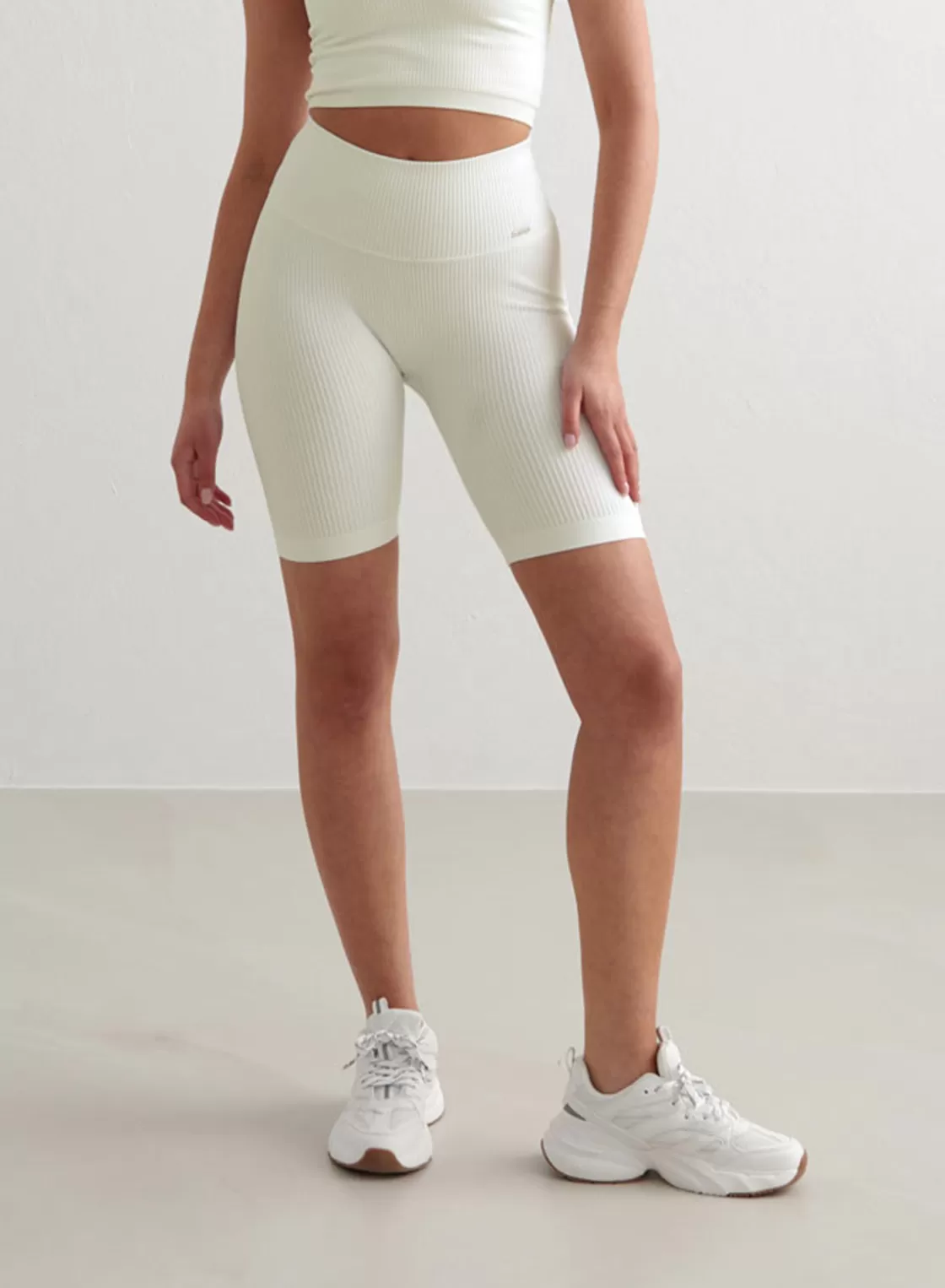 AIM’N Off-White Ribbed Seamless Biker Shorts Off white Outlet