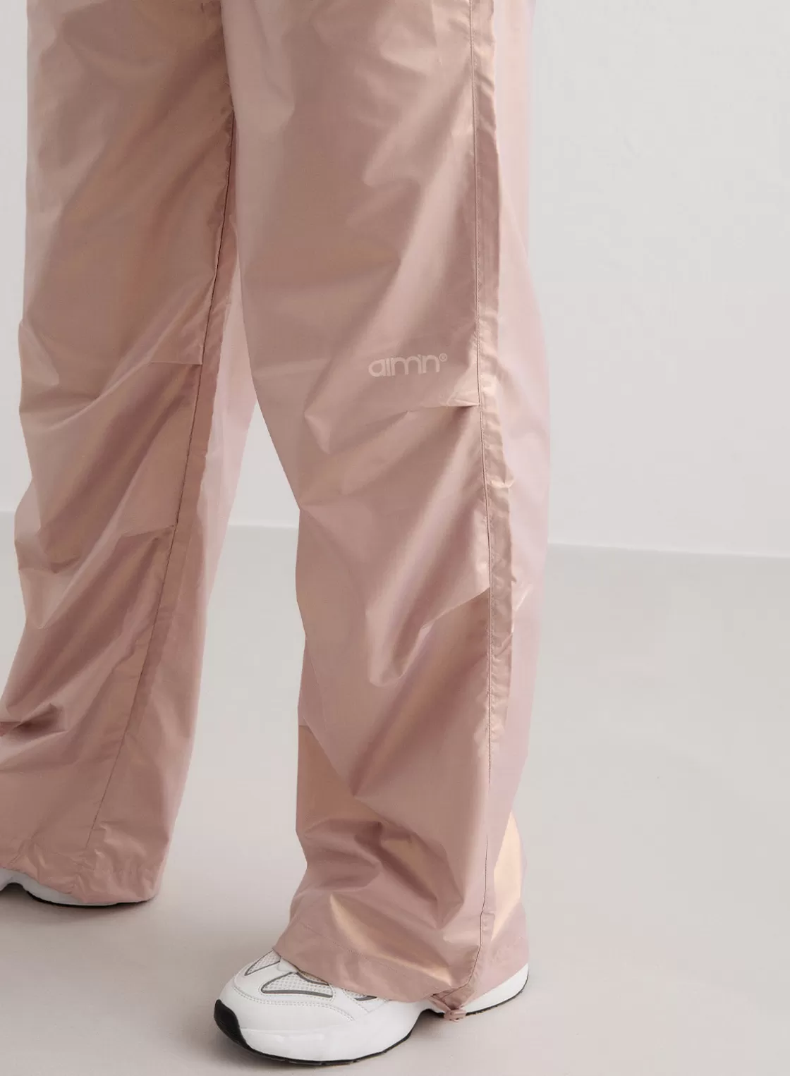 AIM’N Metallic Plain Parachute Pants Rose Best Sale