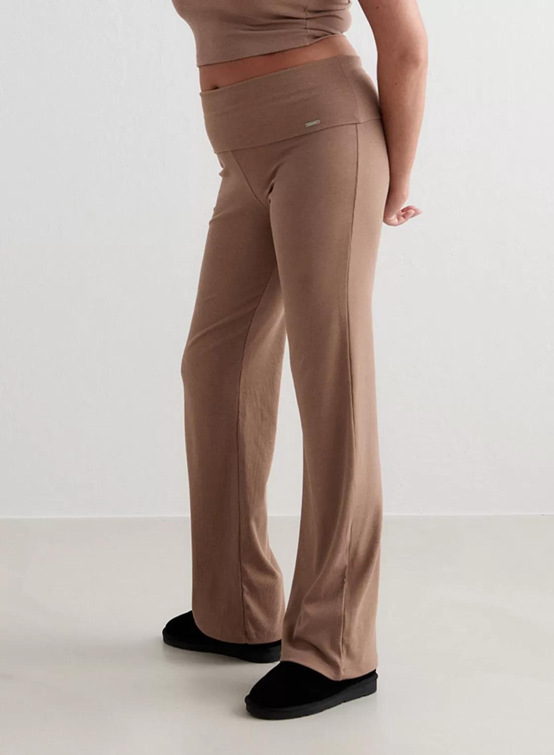 AIM’N Ease Ribbed Pants Toffee melange Cheap