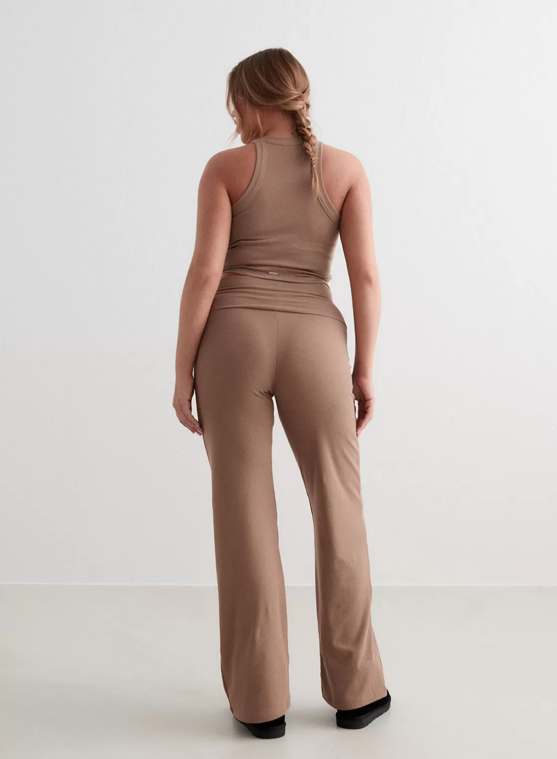 AIM’N Ease Ribbed Pants Toffee melange Cheap