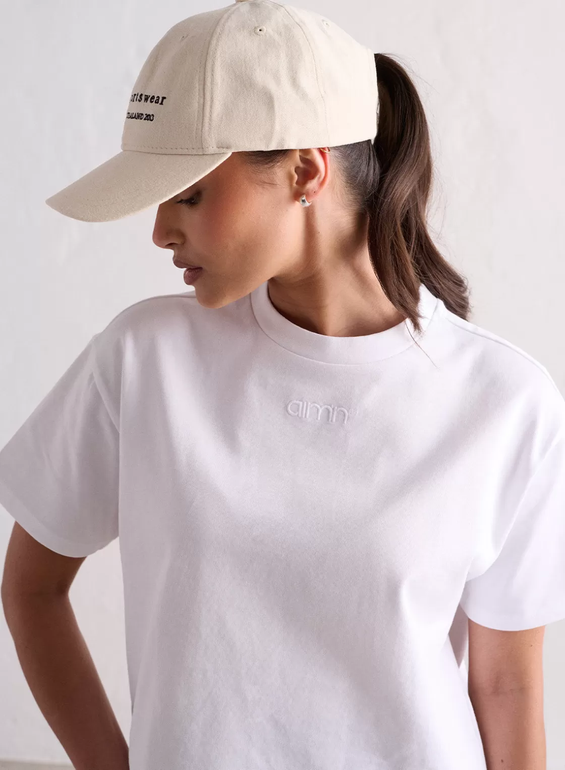 AIM’N White Boxy T-shirt Hot