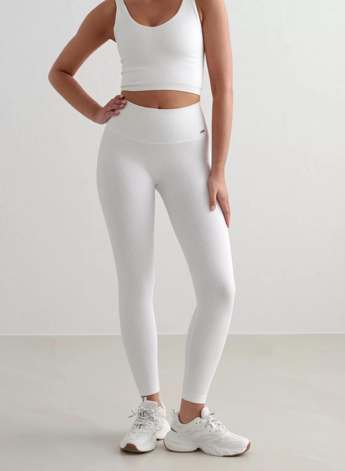 AIM’N Ribbed Seamless Tights White Cheap