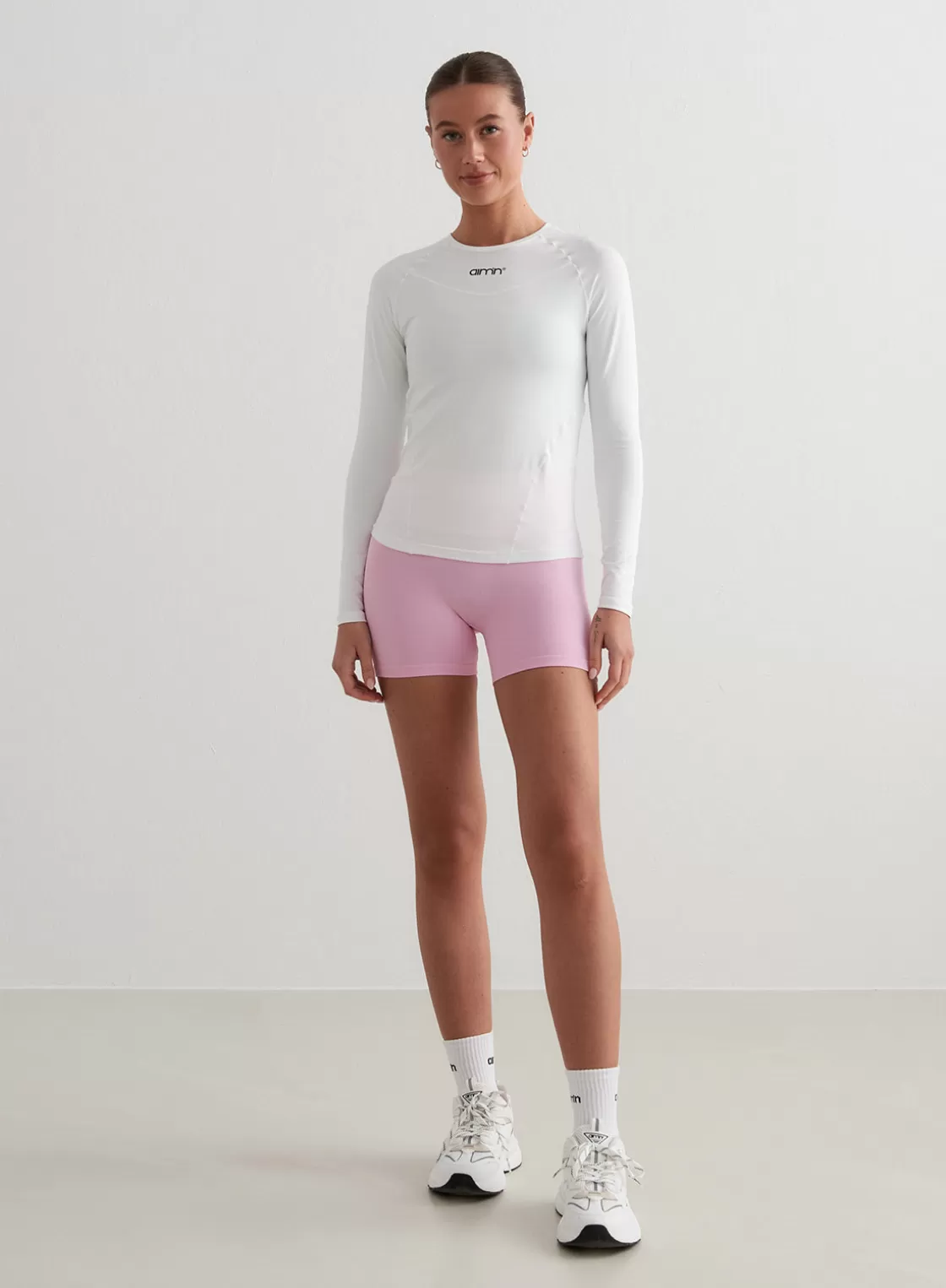 AIM’N Soft Basic Long Sleeve White Cheap